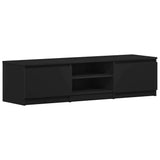 TV Cabinet Black 140x40x35.5 cm Engineered Wood - Front View