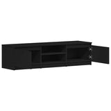 TV Cabinet Black 140x40x35.5 cm Engineered Wood - 45-Degree Angle