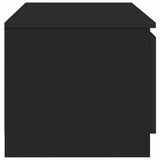 TV Cabinet Black 140x40x35.5 cm Engineered Wood - Close-Up Angle
