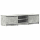 TV Cabinet Concrete Grey 140x40x35.5 cm Engineered Wood - Front View