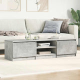 TV Cabinet Concrete Grey 140x40x35.5 cm Engineered Wood - Side View