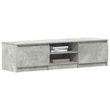 TV Cabinet Concrete Grey 140x40x35.5 cm Engineered Wood - Top-Down View