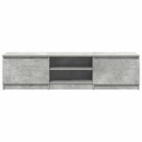 TV Cabinet Concrete Grey 140x40x35.5 cm Engineered Wood - Rear View