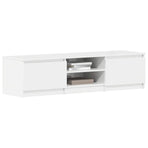 TV Cabinet High Gloss White 140x40x35.5 cm Engineered Wood