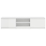 TV Cabinet High Gloss White 140x40x35.5 cm Engineered Wood - Rear View