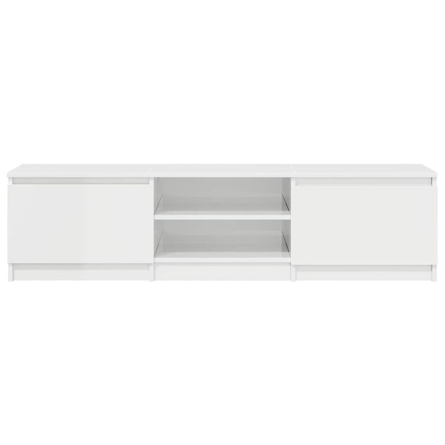 TV Cabinet High Gloss White 140x40x35.5 cm Engineered Wood