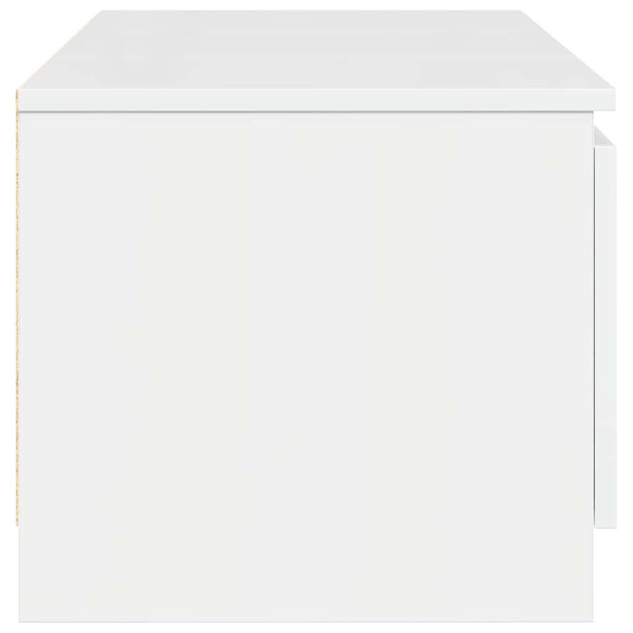 TV Cabinet High Gloss White 140x40x35.5 cm Engineered Wood
