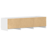 TV Cabinet High Gloss White 140x40x35.5 cm Engineered Wood - Low Angle