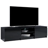 TV Cabinet High Gloss Black 140x40x35.5 cm Engineered Wood