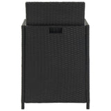 5 Piece Outdoor Dining Set with Cushions Poly Rattan Black - Extra Image