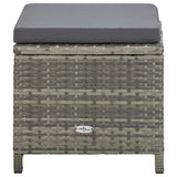 11 Piece Outdoor Dining Set with Cushions Poly Rattan Grey - Extra Image