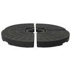 Umbrella Base Fan-shaped 4 pcs Black