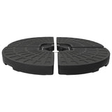 Umbrella Base Fan-shaped 4 pcs Black - Front View