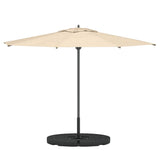 Umbrella Base Fan-shaped 4 pcs Black - Top-Down View