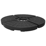 Umbrella Base Fan-shaped 4 pcs Black - 45-Degree Angle