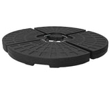 Umbrella Base Fan-shaped 4 pcs Black - Rear View