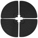 Umbrella Base Fan-shaped 4 pcs Black - Close-Up Angle