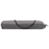 Two Person Folding Sun Lounger Grey Steel - 45-Degree Angle