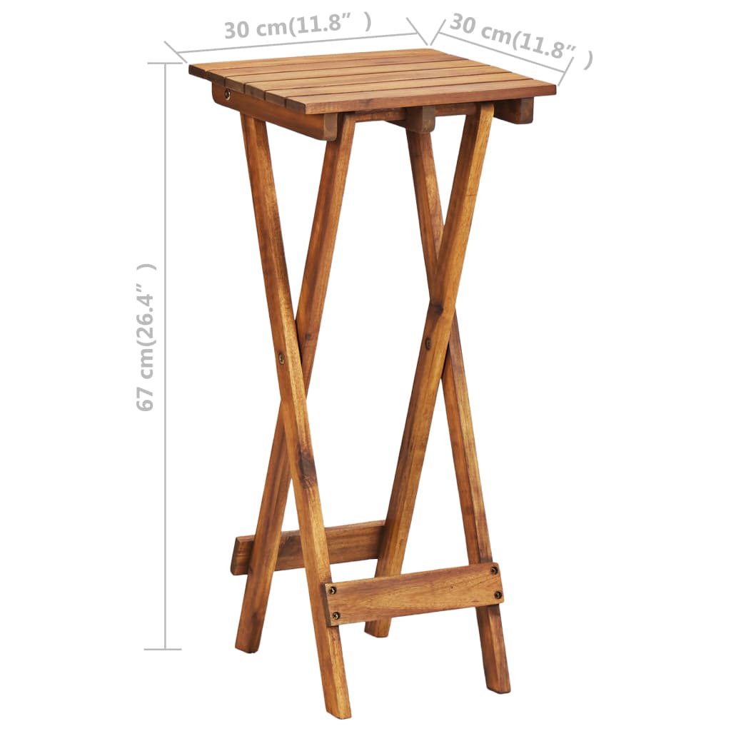 Plant Stand 30x30x67 cm Solid Acacia Wood