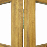 5-Panel Room Divider/Trellis Solid Acacia Wood 200x170 cm - Rear View