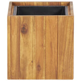 Garden Raised Bed Pot 24.5x24.5x25 cm Solid Acacia Wood - Front View