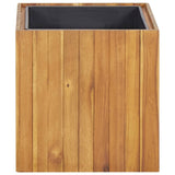 Garden Raised Bed Pot 43.5x43.5x44 cm Solid Acacia Wood - Front View