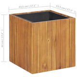 Garden Raised Bed Pot 43.5x43.5x44 cm Solid Acacia Wood - Low Angle