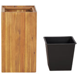 Garden Raised Bed 33.5x33.5x60 cm Solid Acacia Wood - Front View