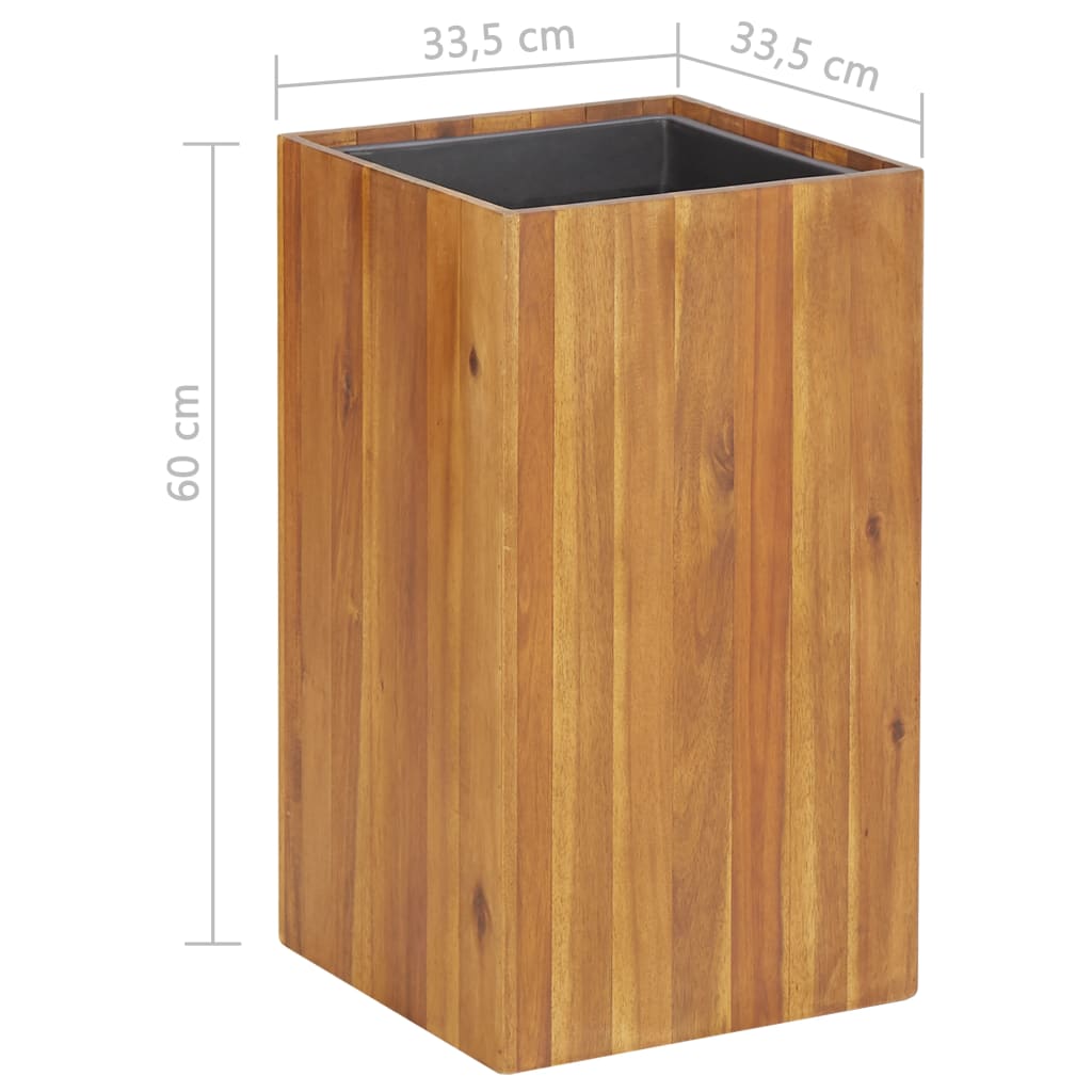 Garden Raised Bed 33.5x33.5x60 cm Solid Acacia Wood