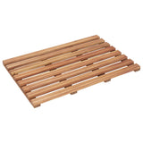 Bath Mats 2 pcs Solid Acacia Wood 56x37 cm - Front View