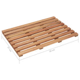 Bath Mats 2 pcs Solid Acacia Wood 56x37 cm - Close-Up Angle