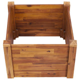 Garden Raised Bed 60x60x44 cm Solid Acacia Wood - Top-Down View