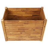 Garden Raised Bed 110x60x84 cm Solid Acacia Wood - Top-Down View