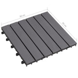 Decking Tiles 10 pcs Grey Wash 30x30 cm Solid Acacia Wood - Extra Image