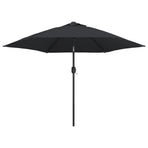 Garden Parasol with Metal Pole 300 cm Black
