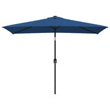 Garden Parasol with Metal Pole 300x200 cm Azure - Front View
