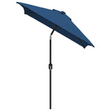 Garden Parasol with Metal Pole 300x200 cm Azure - Side View