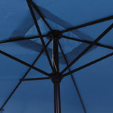 Garden Parasol with Metal Pole 300x200 cm Azure - 45-Degree Angle