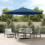 Cantilever Garden Parasol with Aluminium Pole 350 cm Blue - Front View