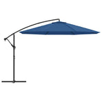 Cantilever Garden Parasol with Steel Pole 350 cm Blue