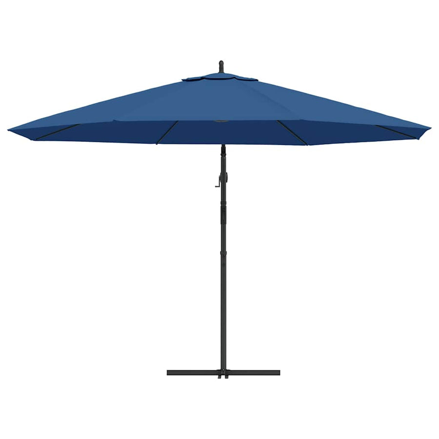 Cantilever Garden Parasol with Steel Pole 350 cm Blue