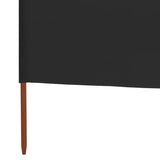3-panel Wind Screen Fabric 400x80 cm Anthracite - 45-Degree Angle