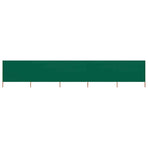 5-panel Wind Screen Fabric 600x80 cm Green
