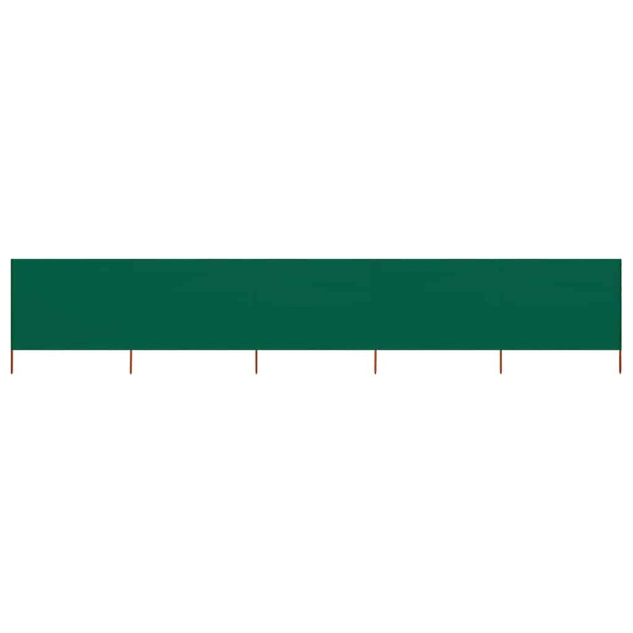 5-panel Wind Screen Fabric 600x80 cm Green