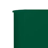 5-panel Wind Screen Fabric 600x80 cm Green - Top-Down View