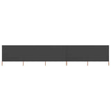 5-panel Wind Screen Fabric 600x80 cm Anthracite