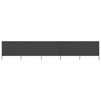 5-panel Wind Screen Fabric 600x80 cm Anthracite