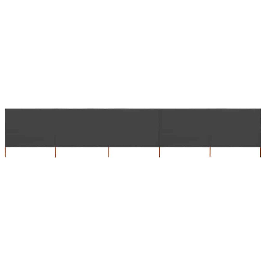5-panel Wind Screen Fabric 600x80 cm Anthracite