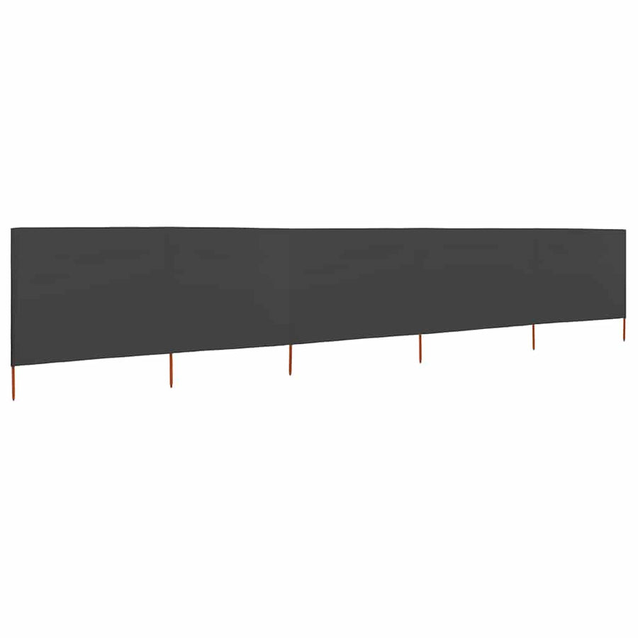 5-panel Wind Screen Fabric 600x80 cm Anthracite