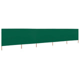 5-panel Wind Screen Fabric 600x120 cm Green - Front View